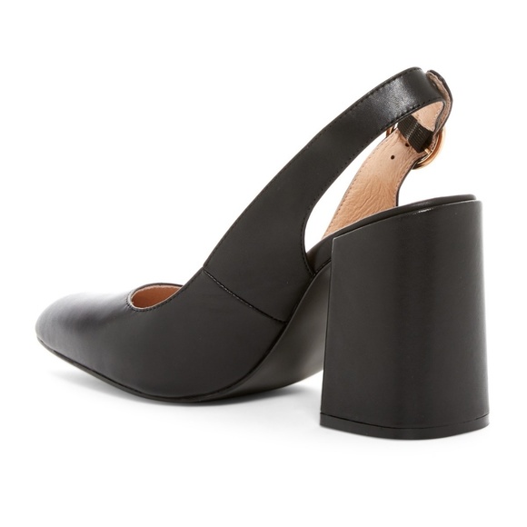 SHELLYS LONDON New Leather Comfort Heel Pumps BLACK NIB Women's 38 CHIC πHP - Picture 4 of 4